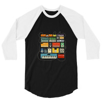 Synthesizer And Drum Machine For Electronic Musician 3/4 Sleeve Shirt | Artistshot