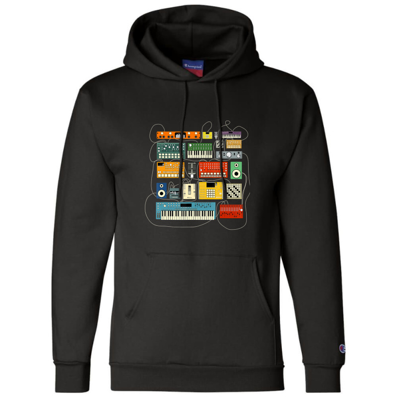 Synthesizer And Drum Machine For Electronic Musician Champion Hoodie | Artistshot