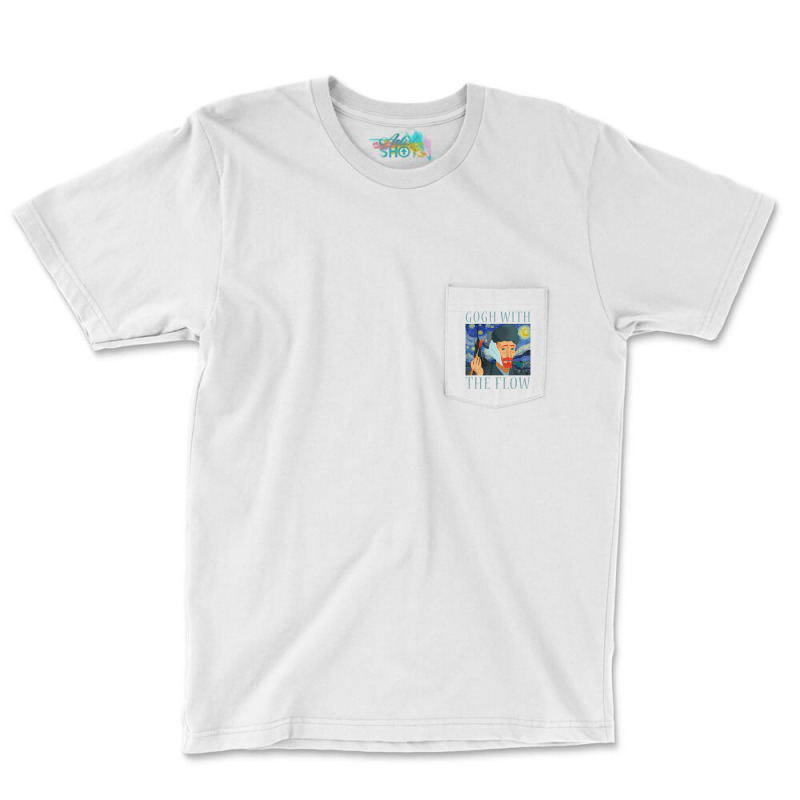 Gogh With The Flow Van Gogh Starry Night Impressionist Pocket T-Shirt by vucongha | Artistshot