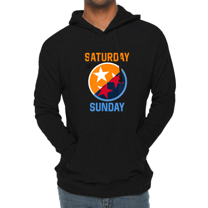 Tennessee Weekend Fan Of The Vols Football Orange White Flag 1 Lightweight Hoodie by MickeyRobison | Artistshot