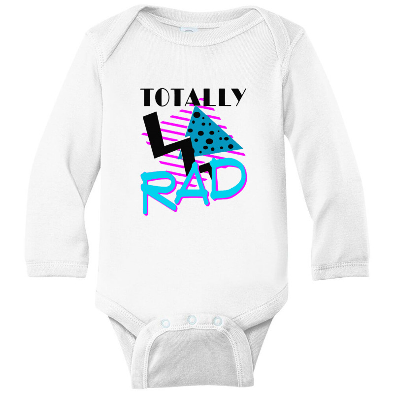 Totally Rad 1980s Long Sleeve Baby Bodysuit by Mollystinnettc | Artistshot