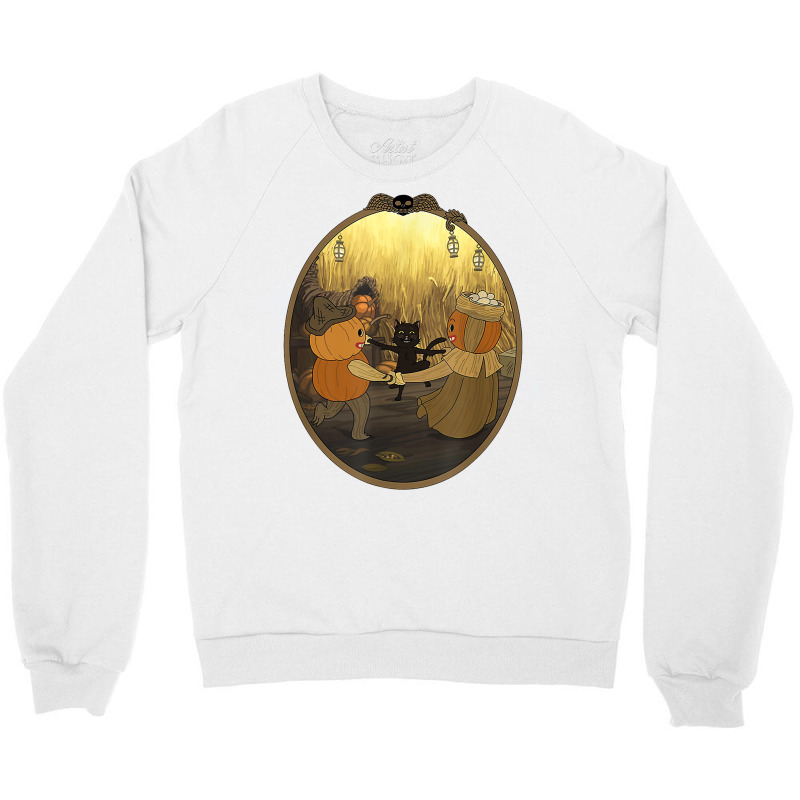 Dance Time Pumpkin Black Scared Cat Halloween T Shirt Crewneck Sweatshirt by cm-arts | Artistshot