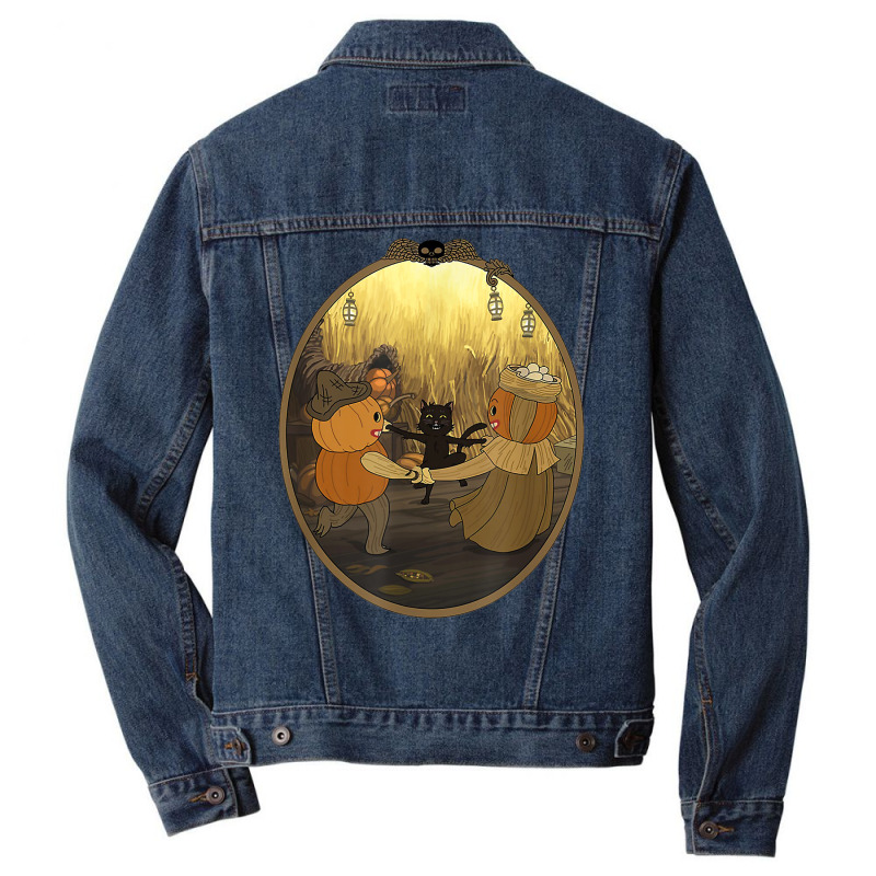 Dance Time Pumpkin Black Scared Cat Halloween T Shirt Men Denim Jacket by cm-arts | Artistshot