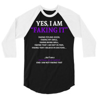 Emotional Abuse Awareness I Am Faking It - In This Family We Fight Tog 3/4 Sleeve Shirt | Artistshot