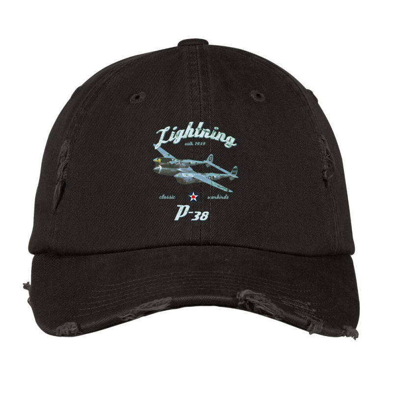 Airplane T Shirtp 38 Lightning Wwii Classic Warbird Vintage Cap by jrestima | Artistshot