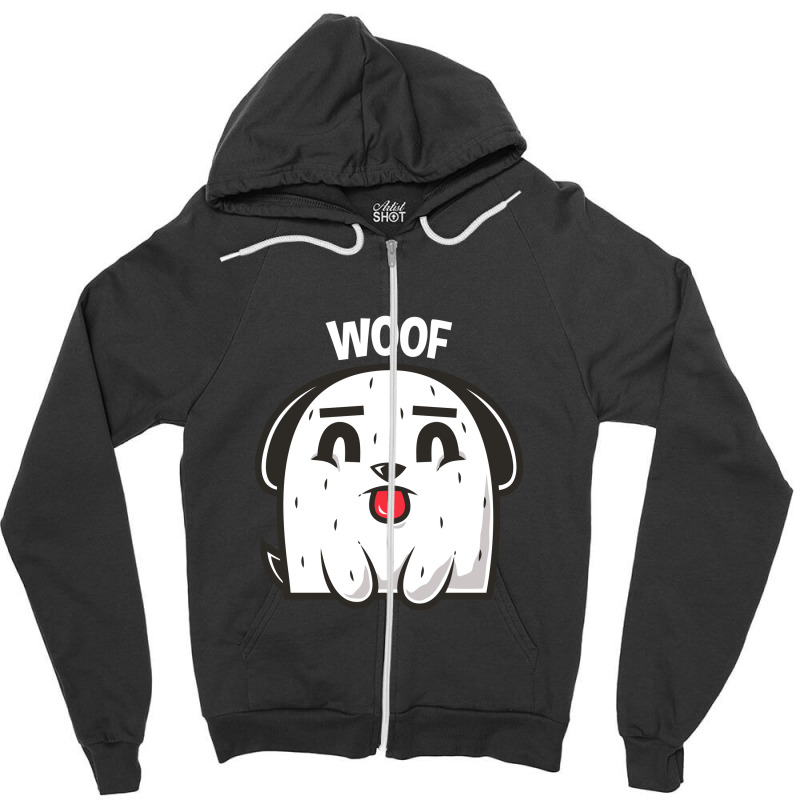 Woof, Dog Zipper Hoodie | Artistshot