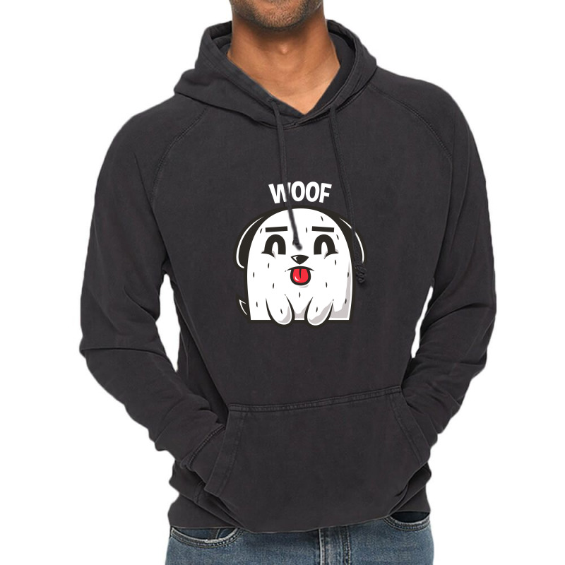 Woof, Dog Vintage Hoodie | Artistshot