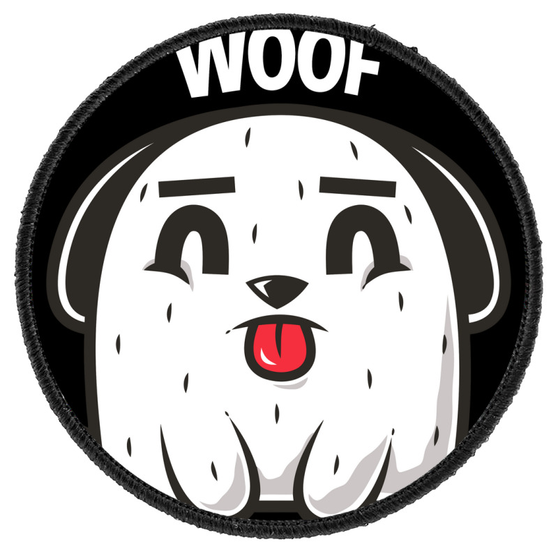 Woof, Dog Round Patch | Artistshot