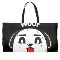 Woof, Dog Weekender Totes | Artistshot