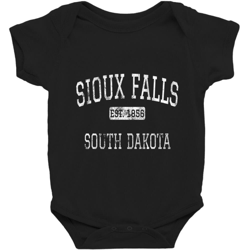 Sioux Falls South Dakota Sd Vintage Baby Bodysuit by cm-arts | Artistshot