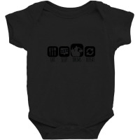 Eat Sleep Drums Drummer Mantra 1 Baby Bodysuit | Artistshot