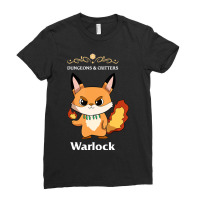 Fox Warlock Fantasy D20 Tabletop Rpg Roleplaying Gamer Ladies Fitted T-shirt | Artistshot