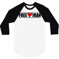 Free Iran Heart  Freedom Love Iran Persian Azadi  Gift T Shirt 3/4 Sleeve Shirt | Artistshot