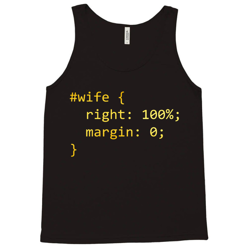 Funny Programming Wife Right Margin Tank Top by ardylanda | Artistshot