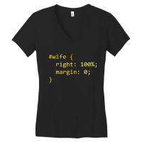 Funny Programming Wife Right Margin Women's V-neck T-shirt | Artistshot