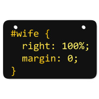 Funny Programming Wife Right Margin Atv License Plate | Artistshot