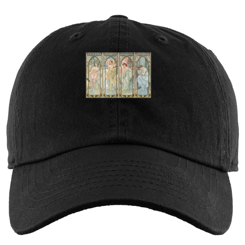 Alphonse Mucha Alfons Mucha Times Of The Day Kids Cap by AlexBarnes | Artistshot