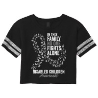 Disabled Children Awareness Month Butterflies Silver Ribbon T Shirt Scorecard Crop Tee | Artistshot