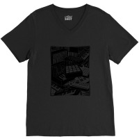 Electronic Musician Loves Synthesizers V-neck Tee | Artistshot