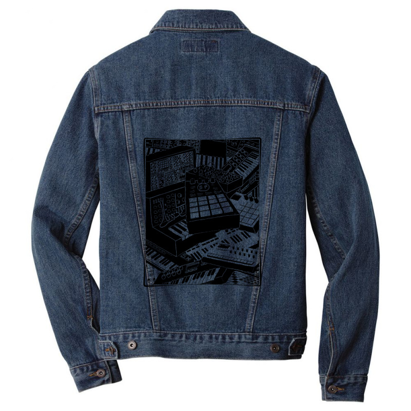 Electronic Musician Loves Synthesizers Men Denim Jacket | Artistshot