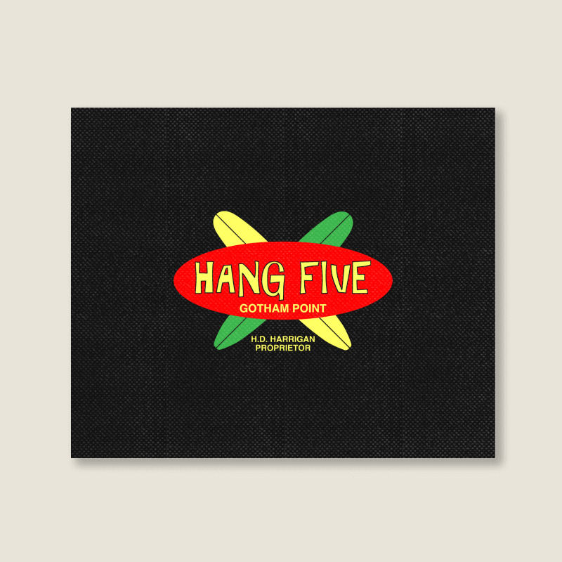 Hang Five (dark Variant)   Adam West Landscape Canvas Print | Artistshot