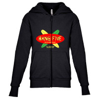 Hang Five (dark Variant)   Adam West Youth Zipper Hoodie | Artistshot