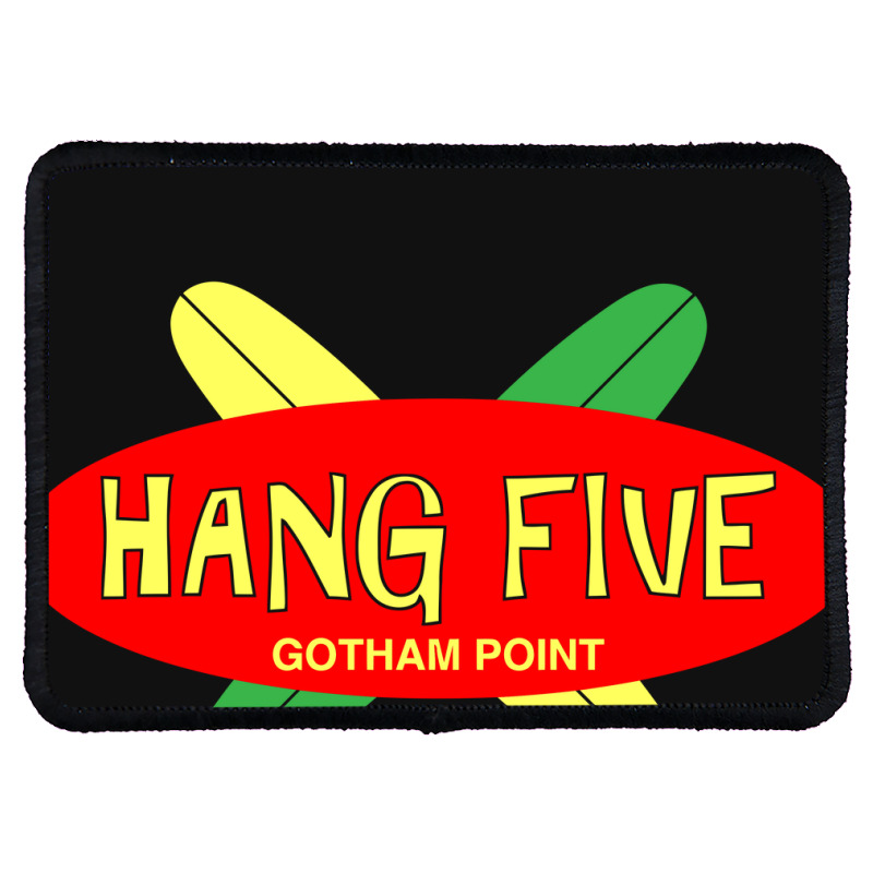 Hang Five (dark Variant)   Adam West Rectangle Patch | Artistshot