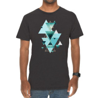 Geometric Triangle Compilation In Teal Vintage T-shirt | Artistshot