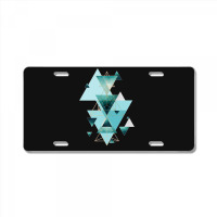 Geometric Triangle Compilation In Teal License Plate | Artistshot