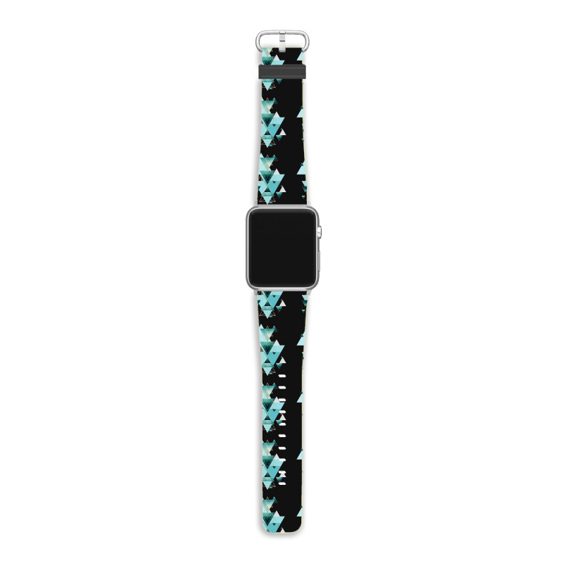 Geometric Triangle Compilation In Teal Apple Watch Band | Artistshot