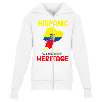 Ecuador Map Ecuador Flag Hispanic Heritage Latin Month T Shirt Youth Zipper Hoodie | Artistshot