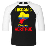 Ecuador Map Ecuador Flag Hispanic Heritage Latin Month T Shirt Toddler 3/4 Sleeve Tee | Artistshot