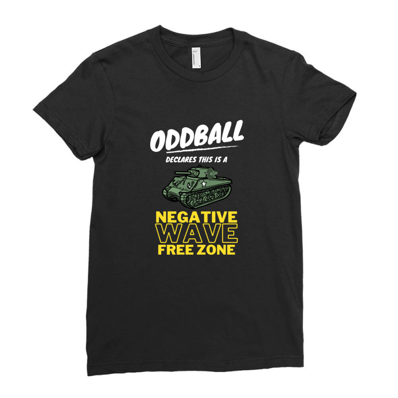 Negative Wave Free Zone Ladies Fitted T-Shirt by StarActon | Artistshot