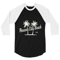 Panama City Beach Florida Vintage 70s Palm Trees 3/4 Sleeve Shirt | Artistshot