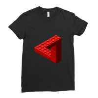 Escher Toy Bricks - Red Ladies Fitted T-shirt | Artistshot