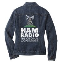 Amateur Radio Gifts   Ham Radio Operator Pullover Hoodie Ladies Denim Jacket | Artistshot