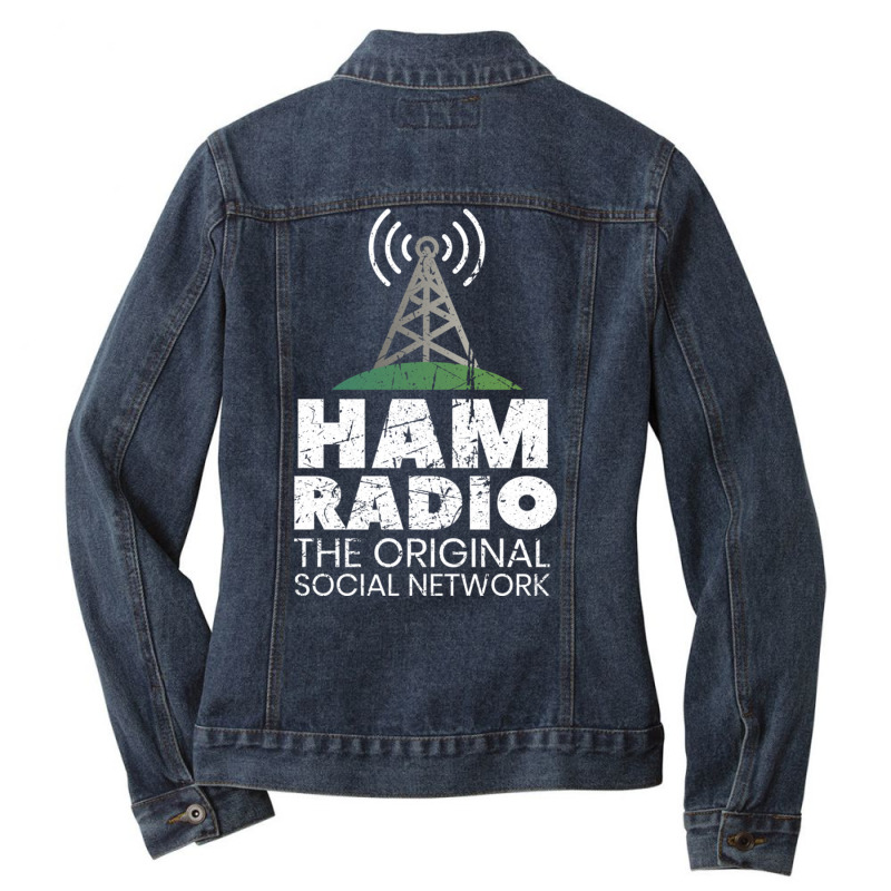 Amateur Radio Gifts   Ham Radio Operator Pullover Hoodie Ladies Denim Jacket by cm-arts | Artistshot