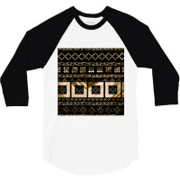 Latvian Traditional Pagan Symbols Of Luck And Light In Gold 3/4 Sleeve Shirt | Artistshot