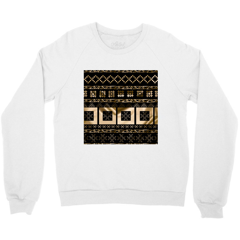 Latvian Traditional Pagan Symbols Of Luck And Light In Gold Crewneck Sweatshirt | Artistshot