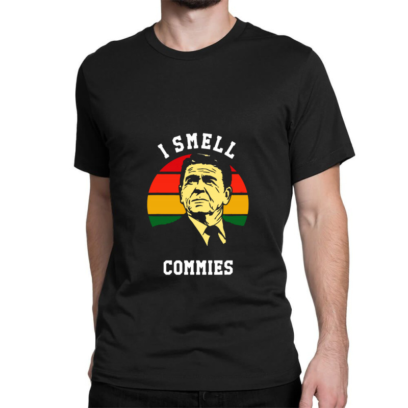 Ronald Reagan I Smell Commies Political Classic T-shirt by rizkikurniawanp | Artistshot