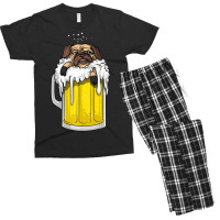 Pug Dog Beer Drinking Party Men Women Men's T-shirt Pajama Set | Artistshot