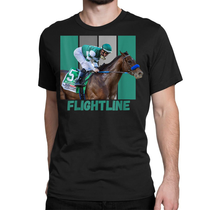 Flightline Horse Racing Thoroughbred Del Mar Santa Anita T Shirt Classic T-shirt by cm-arts | Artistshot