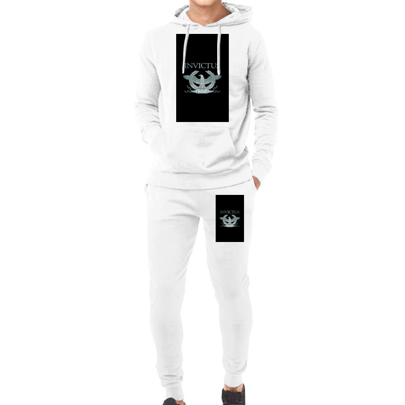 Roman Invictus Eagle, Silver On Black Hoodie & Jogger set by Hannahjhg | Artistshot