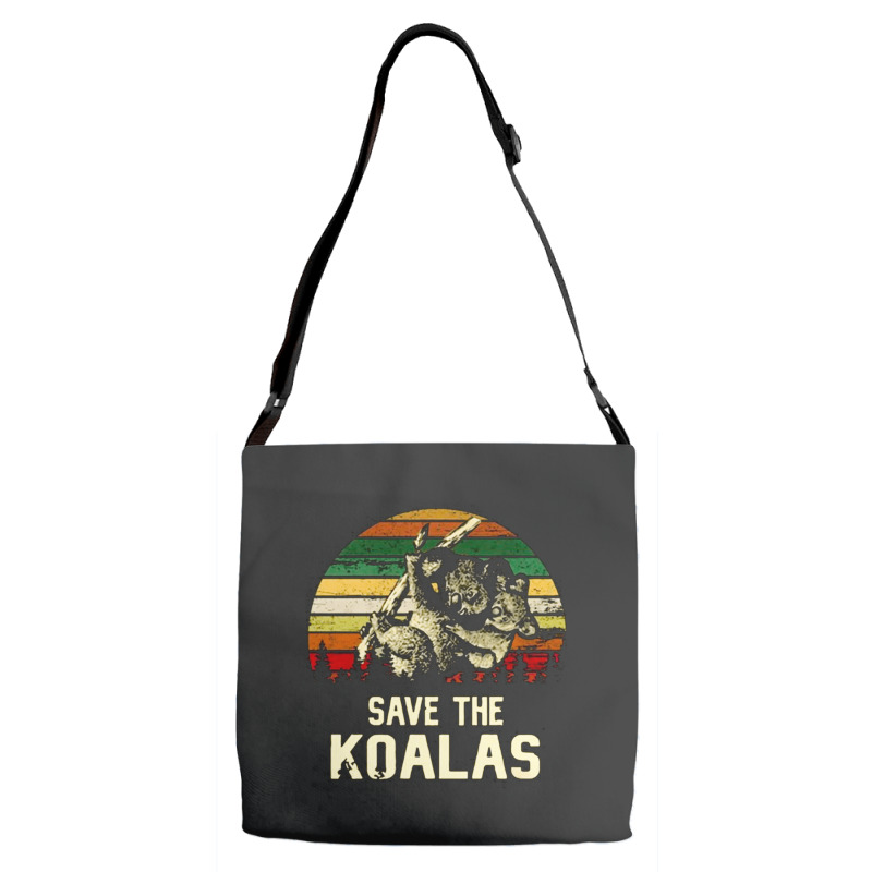 Save The Koala, Save, The, Koala, Save The Koala Vintage, Save The Koa Adjustable Strap Totes | Artistshot