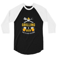 Intage Grilling And Beer Drinking Drinker Oktoberfest Gift 3/4 Sleeve Shirt | Artistshot