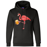 Beer Drinking Flamingo Drinker Wading Bird Oktoberfest Gift Sweatshirt Champion Hoodie | Artistshot