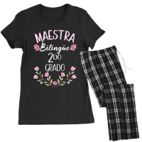 Maestra Bilingue Bilingual Teacher Spanish 2nd Grade Women's Pajamas Set | Artistshot