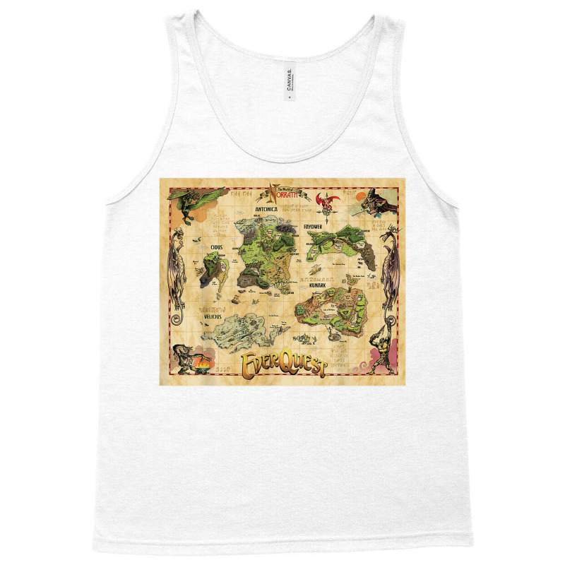 Everquest World Of Norrath Map T Shirt Tank Top | Artistshot