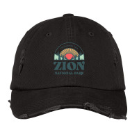 Retro Style Utah Zion National Park Vintage Cap | Artistshot