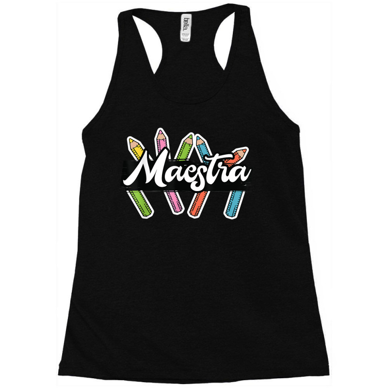 Maestra Spanish Teacher Bilingual Racerback Tank by GretchenBourdeau | Artistshot